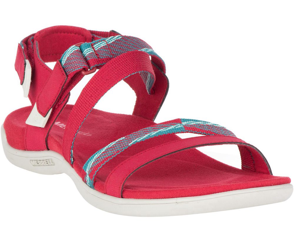 Merrell Sandals Red - District Mendi Backstrap - Womens 94VWXPRUY